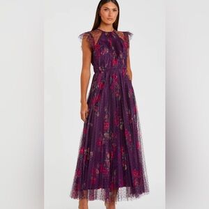 Ieena for Mac Dugal Floral Dress NWOT